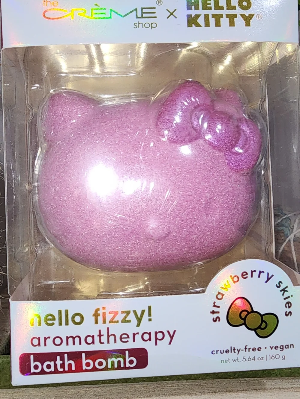 The Crème Shop x Hello Kitty Strawberry Skies Pink Aromatherapy Bath Bomb
